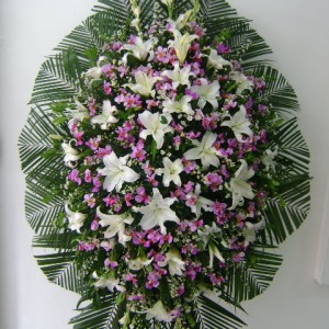 Pedestal Funebre en Lirios y Orquideas Ref.006