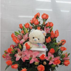 Rosas con Peluches para Bebés